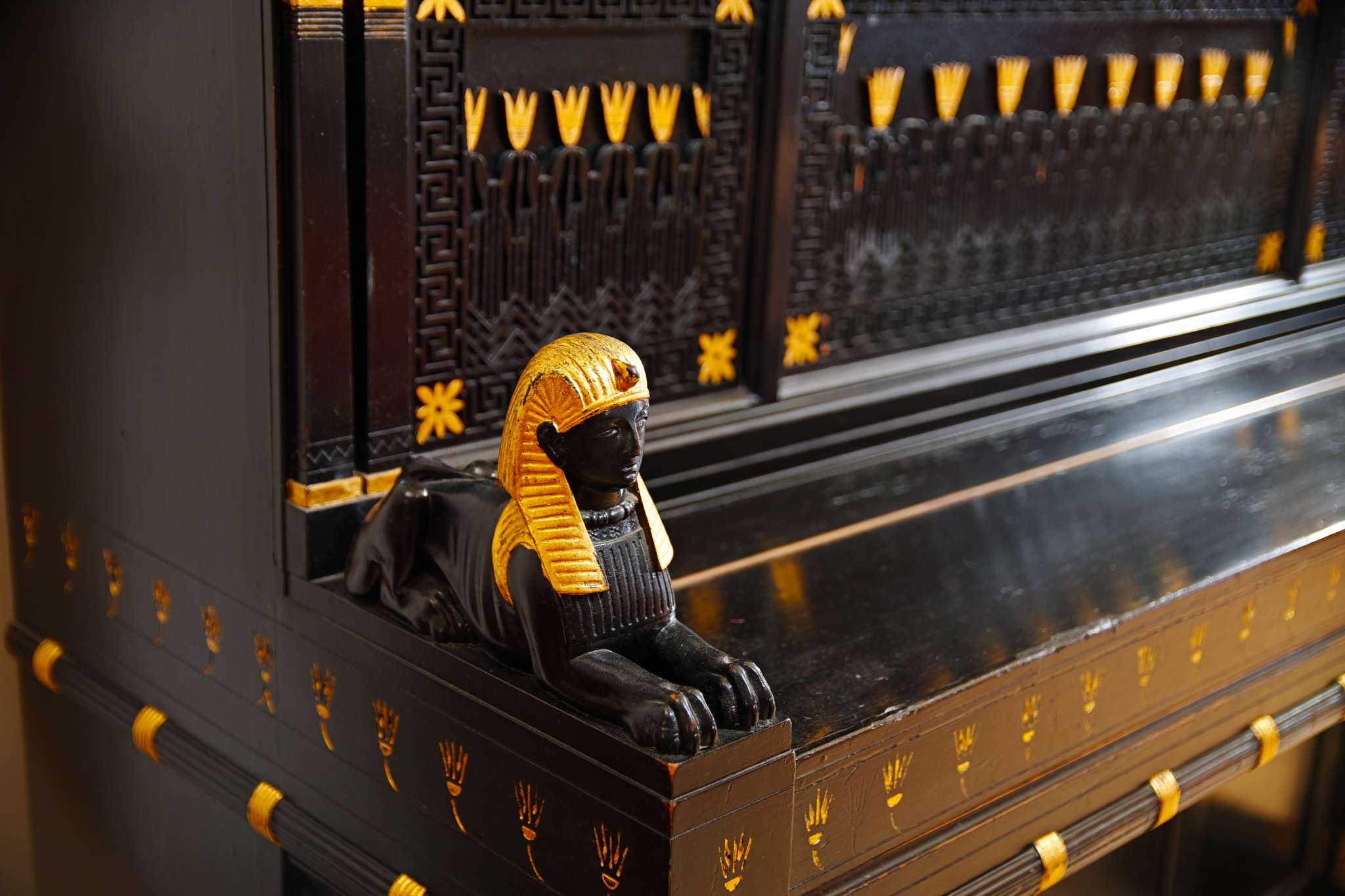 Upright Piano Egyptian Waiheke Musical Museum